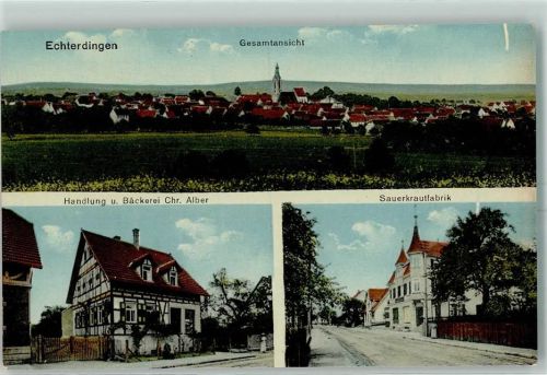 70771 W7022 Echterdingen - Handlung Bäckerei Chr. Alber Sauerkrautfabrik