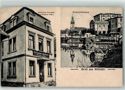 Willstätt Gasthaus Germania Wilhelm Weber Elektrizitätswerk