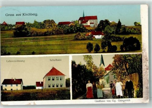 Kirchberg i. Wald Lehrerwohnung Schulhaus Gasthaus Güngerich Litho