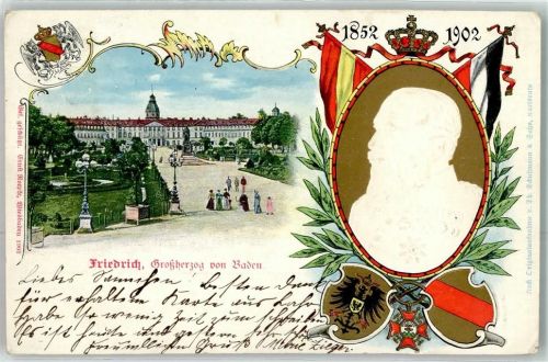 Baden-Baden 1902 Großherzog Friedrich 1852-1902 Wappen