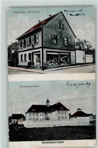 Bischofsheim Warenhaus Burtschell Gutenbergschule
