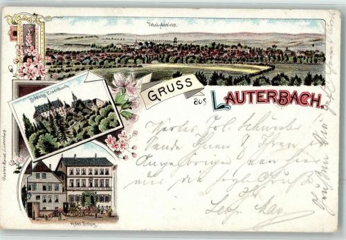 Lauterbach 1900 Schloß Eisenbach Hotel Schüz
