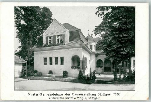 Stuttgart Architekten Klatte & Weigele Muster Gemeindehaus der Bauausstellung 1908