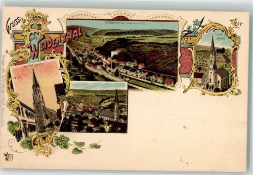 Weidenthal 1899 Kath. Kirche Ev. Kirche