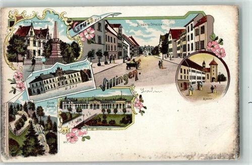Villingen Post Kriegerdenkmal Amtsgebäude Niedere-Straße Bahnhof