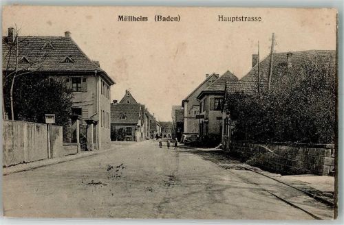 Müllheim 1917 Hauptstrasse
