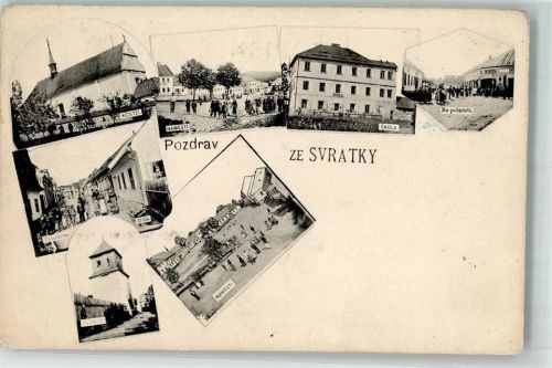 Svratka Swratka - Kostel Kirche Skola Schule Namesti