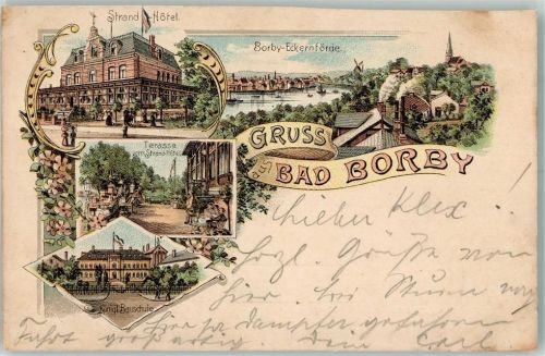 Borby 1898 Kgl. Bauschule Strandhotel Terrasse