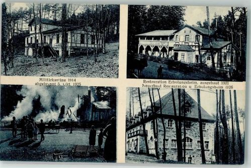 63619 W6482 Wegscheide Foto AK Restauration Erholungsheim Neubau Militärkantine zerstört am 5. Okt. 1925