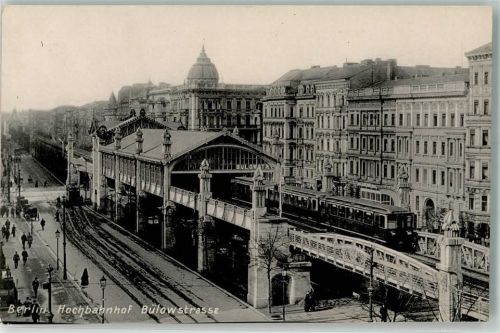10115 W1000 Schöneberg Foto AK Hochbahnhof Bülowstraße