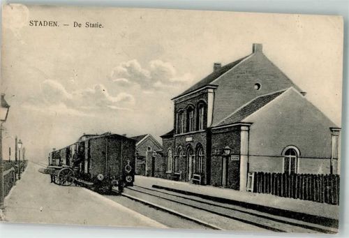 Staden 1917 Bahnhof Eisenbahn