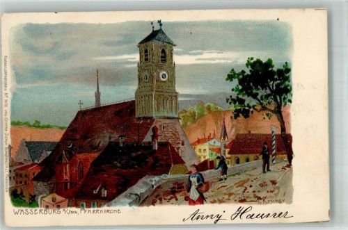 Wasserburg 1898 Nr. 1478 sign. Krämer , Pfarrkirche