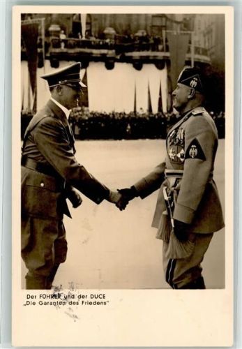 München Duce Staatsbesuch 1937 Sonderstempel Photo Hoffmann M 10
