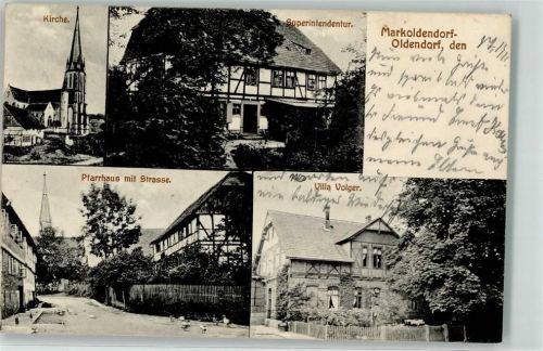 Markoldendorf 1911 Superintendentur Pfarrhaus Villa Vogler