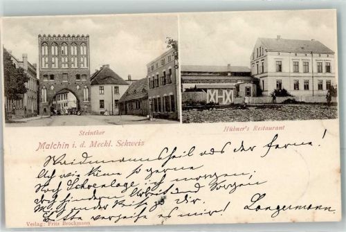 Malchin 1900 Steintor Hübners Gasthaus