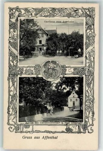 85137 W8079 Walting , Kr Eichstätt, Bay 1911 - Gasthaus zum Auerhahn Kirche OT Affenthal