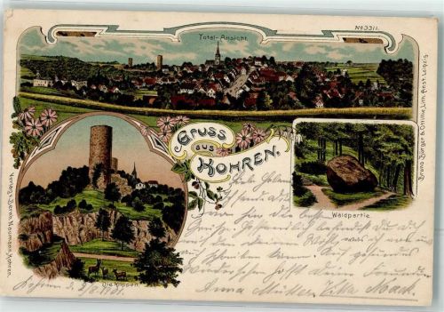 Kohren-Sahlis 1901 Die Klippen Turm Waldweg