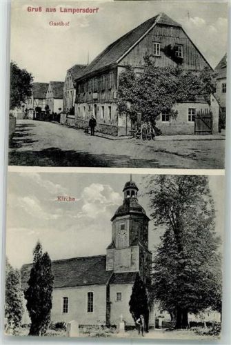 Lampersdorf 1916 Kirche Gasthaus