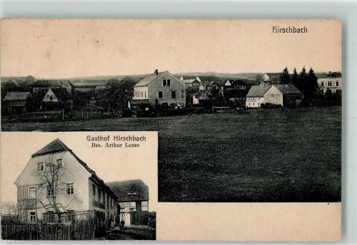 01768 O8231 Hirschbach b Dippoldiswalde Foto AK Gasthaus Hirschbach