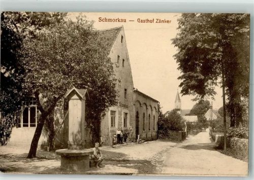04758 O7261 Schmorkau b Oschatz 1918 Foto AK Gasthaus Zänker
