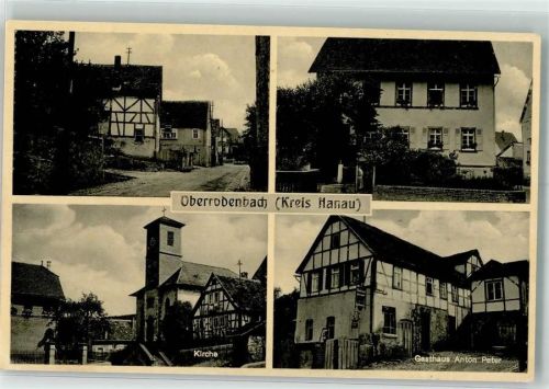 Oberrodenbach WK II Dorfstraße Gasthaus Anton Peter Kirche Feldpost