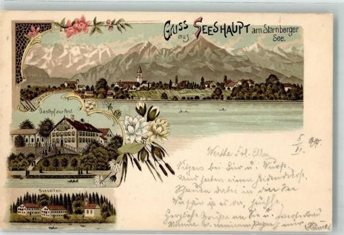 Seeshaupt 1900 Gasthaus Zur Post Seeseiten