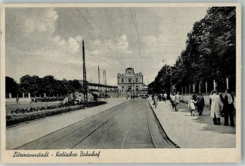 Litzmannstadt Kalischer Bahnhof Straßenbahn