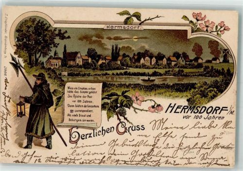 Hermsdorf 1900 Hermsdorf vor 100 Jahren Nachtwächter Gedichtvers