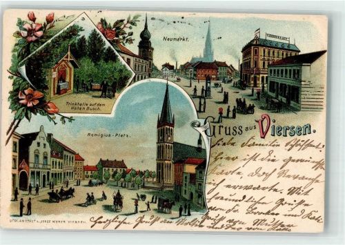 Viersen 1907 Remigius-Platz Trinkhalle Neumarkt
