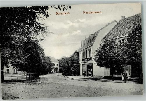 Burscheid 1909 Hauptstraße Bahnpost Remscheid-