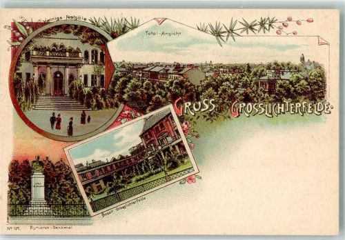 Lichterfelde Gasthaus Hennigs Festsäle Bazar Bismarck Denkmal