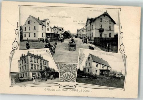 Bad Oppelsdorf 1900 Villa Erholung Hotel zum Kurhaus Villa Schweizerschlößchen Villa Edelweiß