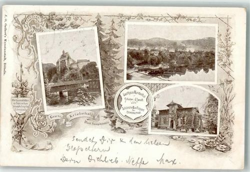09648 O9251 Kriebethal 1900 - Gasthaus Kriebethal Burg Kriebstein