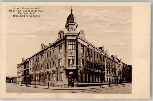 06842 O4500 Dessau , Anh Foto AK Hotel Dessauer Hof