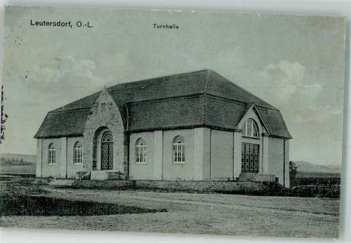 02794 O8807 Leutersdorf , OL 1913 Foto AK Turnhalle
