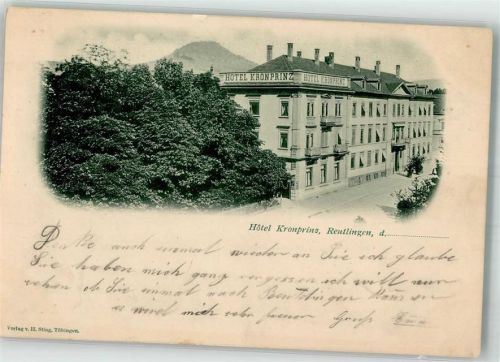 Reutlingen 1898 Hotel Kronprinz