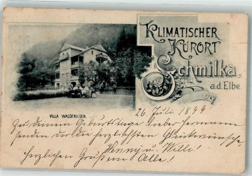 01814 O8320 Schmilka 1899 - Villa Waldfrieden