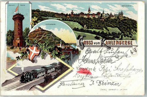 Wien 1900 Stefanie Watre Leopoldsberg Kahlenberg Eisenbahn