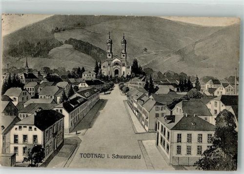 Todtnau Kirche St. Johannes der Täufer Bahnpost Zell-