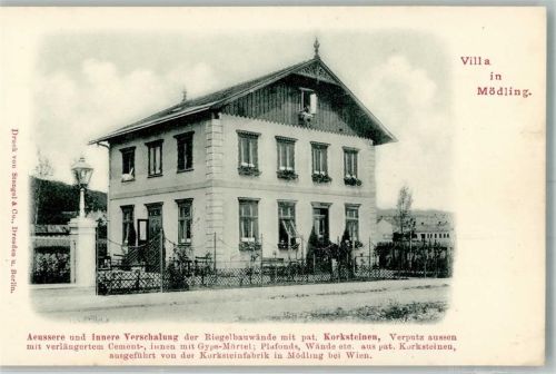Mödling Villa Werbung Korksteinfabrik Mödling