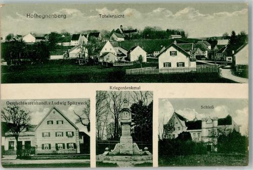 Hofhegnenberg Kolonialwaren Spitzweck Kriegerdenkmal Schloß