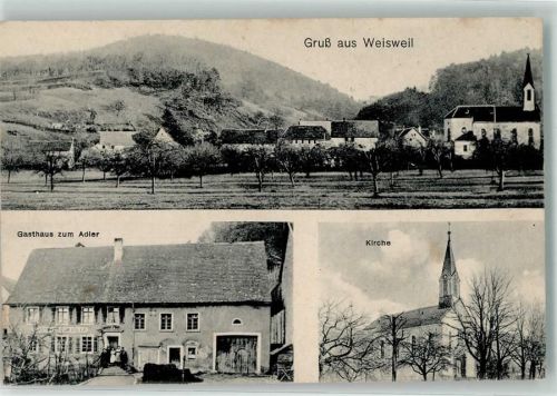 Weisweil Dorfkirche Gasthaus zum Adler
