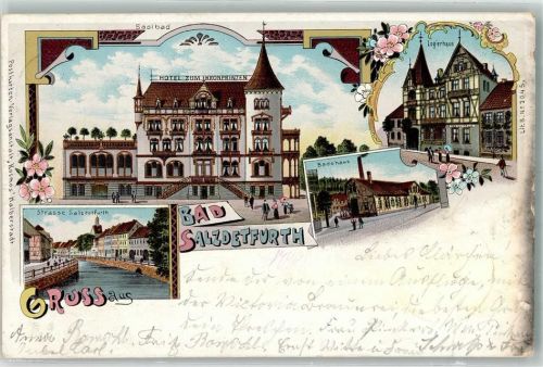 Bad Salzdetfurth 1899 Badehaus Hotel zum Kronprinzen Logierhaus