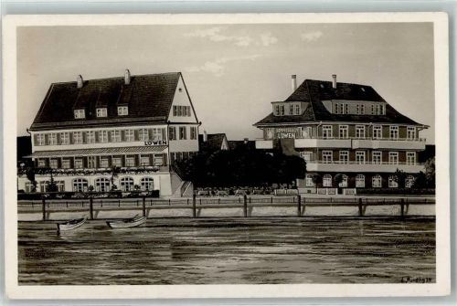 Langenargen Gasthaus Löwen mit Sommerhaus Bes Hermann Senghaas sign A. Munding