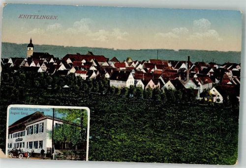 75438 W7134 Knittlingen 1918 - Gasthaus zur Linde Erh. II-Eckmangel