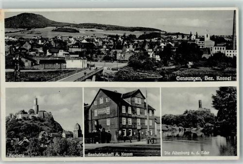 Gensungen Felsberg Gasthaus A. Kamm Altenburg an der Eder