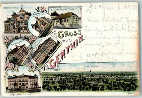 Genthin 1899 Knabenschule Kgl. Lehrer Seminar Landwirtschaftl. Schule Mädchenschule