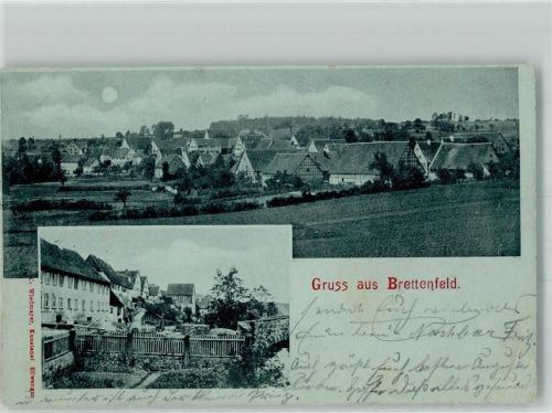 74585 W7185 Brettenfeld am See 1903 Gebrauchsspuren Stauchung
