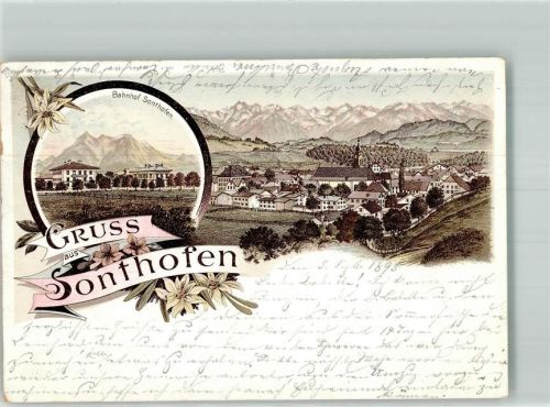 Sonthofen 1895 Vorläufer Bahnhofen Sonthofen