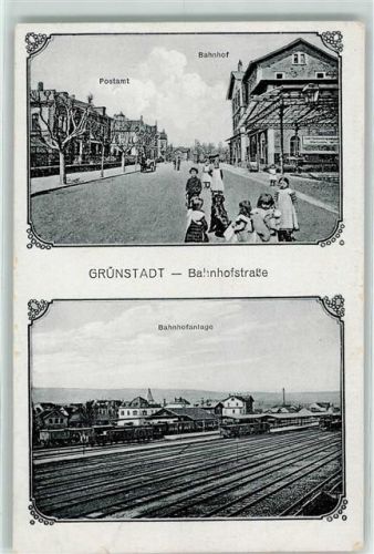 Grünstadt Postamt Bahnhof Bahnhofanlage